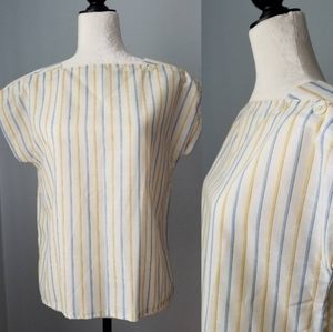 Vintage Stripped Short Sleeve Shirt Size 10